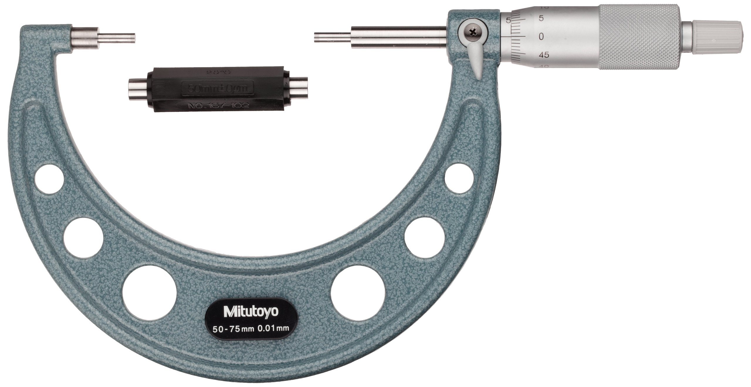 Mitutoyo 111-115 Spline Micrometer, Ratchet Stop, 0-25mm